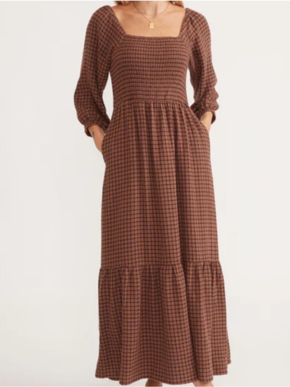 Marine Layer Ivy Smocked Dress Size Small